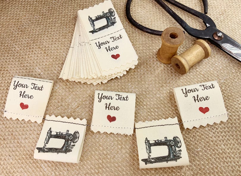 Folded Custom Labels Vintage Sewing Machine - Smart Needle