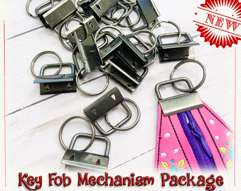 Key Fob Hardware 1 Inch Key Chain Making Kit 42 Pcs Keychain Hardware with  1p