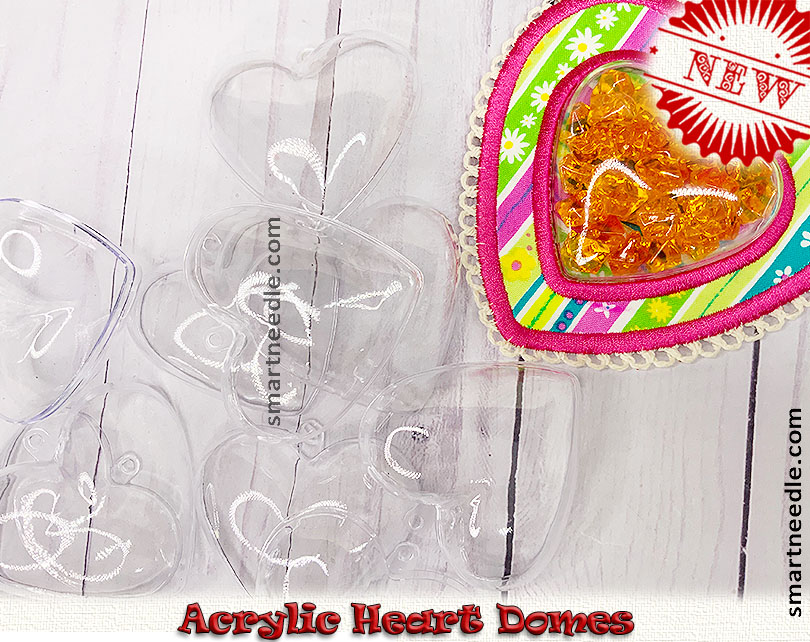 Acrylic Heart Domes Package